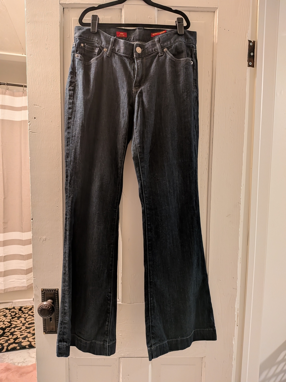Express Dark Blue Flare Jeans